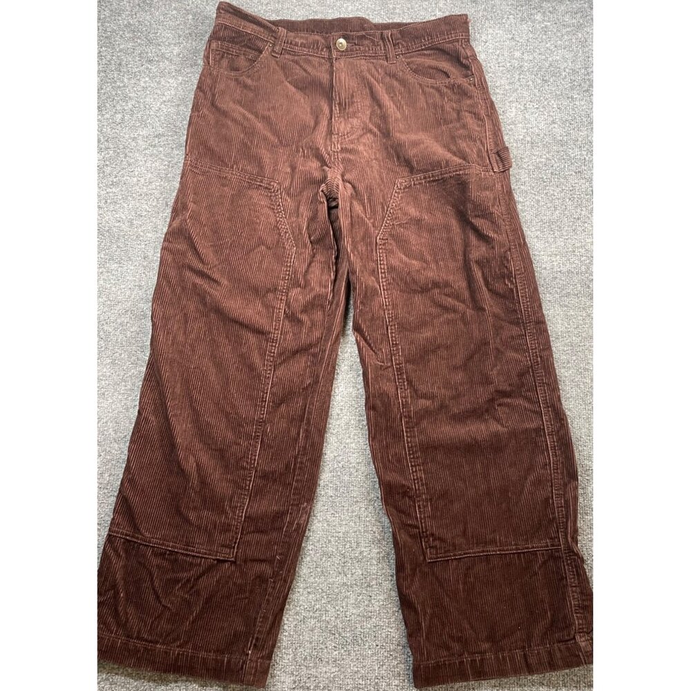 No Boundaries Brown Corduroy 34x31 Relaxed Fit Carpenter Baggy Grungy Pockets